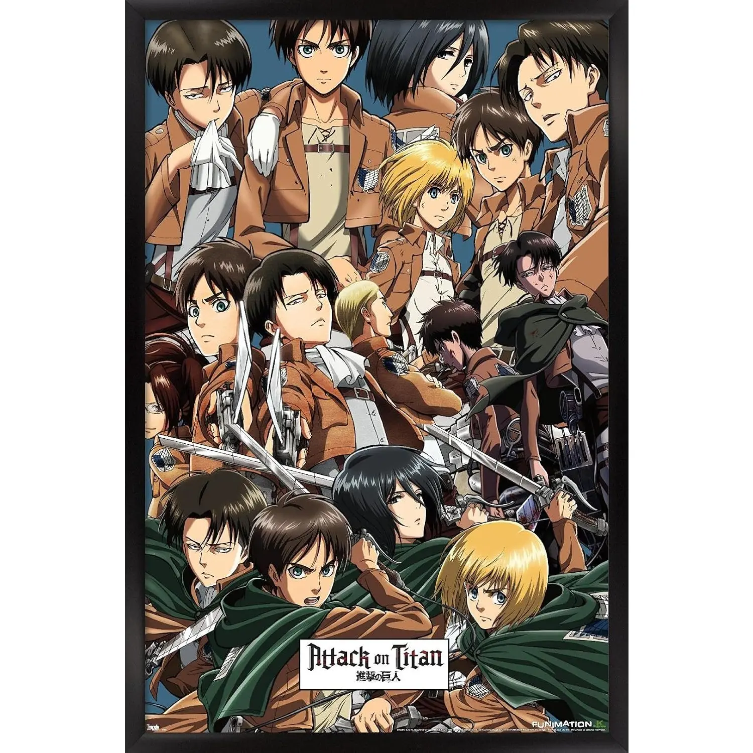 Trends International Attack on Titan Artistic Collage Print Poster - Home Decor, Dorm Room Decoration, Frames Compatible, Ideal Gift for Anime Fans