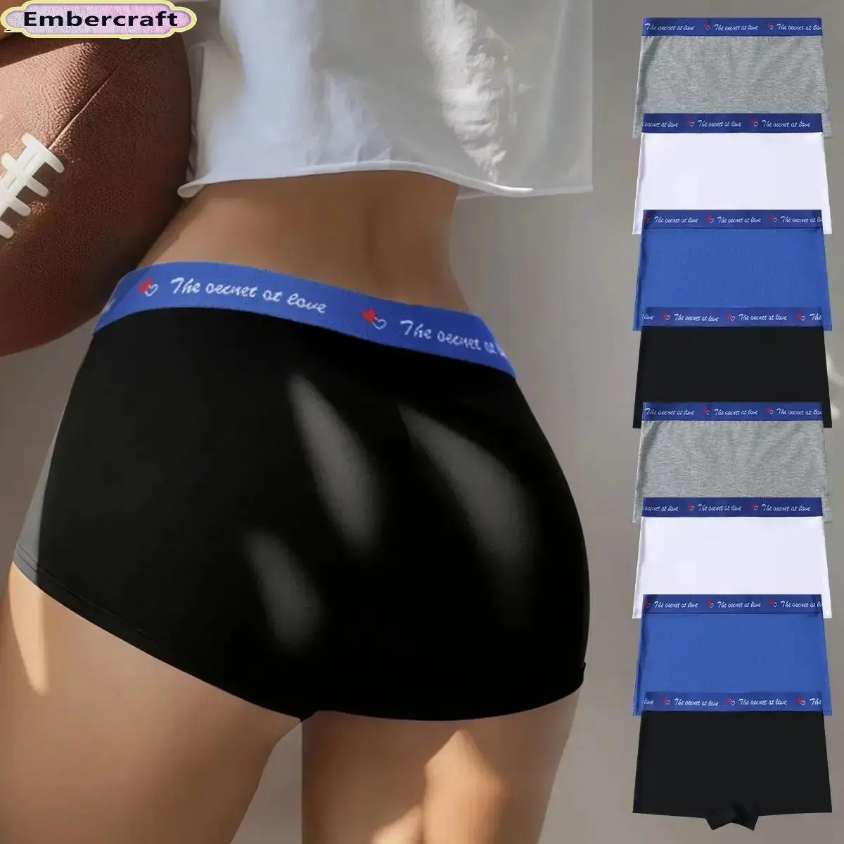 Women's 4/8 Pack Cotton High Waist Boyshort Panties, Soft Breathable Full Coverage Boxer Brief Underwear with Stretch Elastic Waist, Comfort Fit Everyday Essentials for Gym, Lounge, Sleep, Workout & Daily Wear, Activewear, Athletic, Sportswear, Underwear,