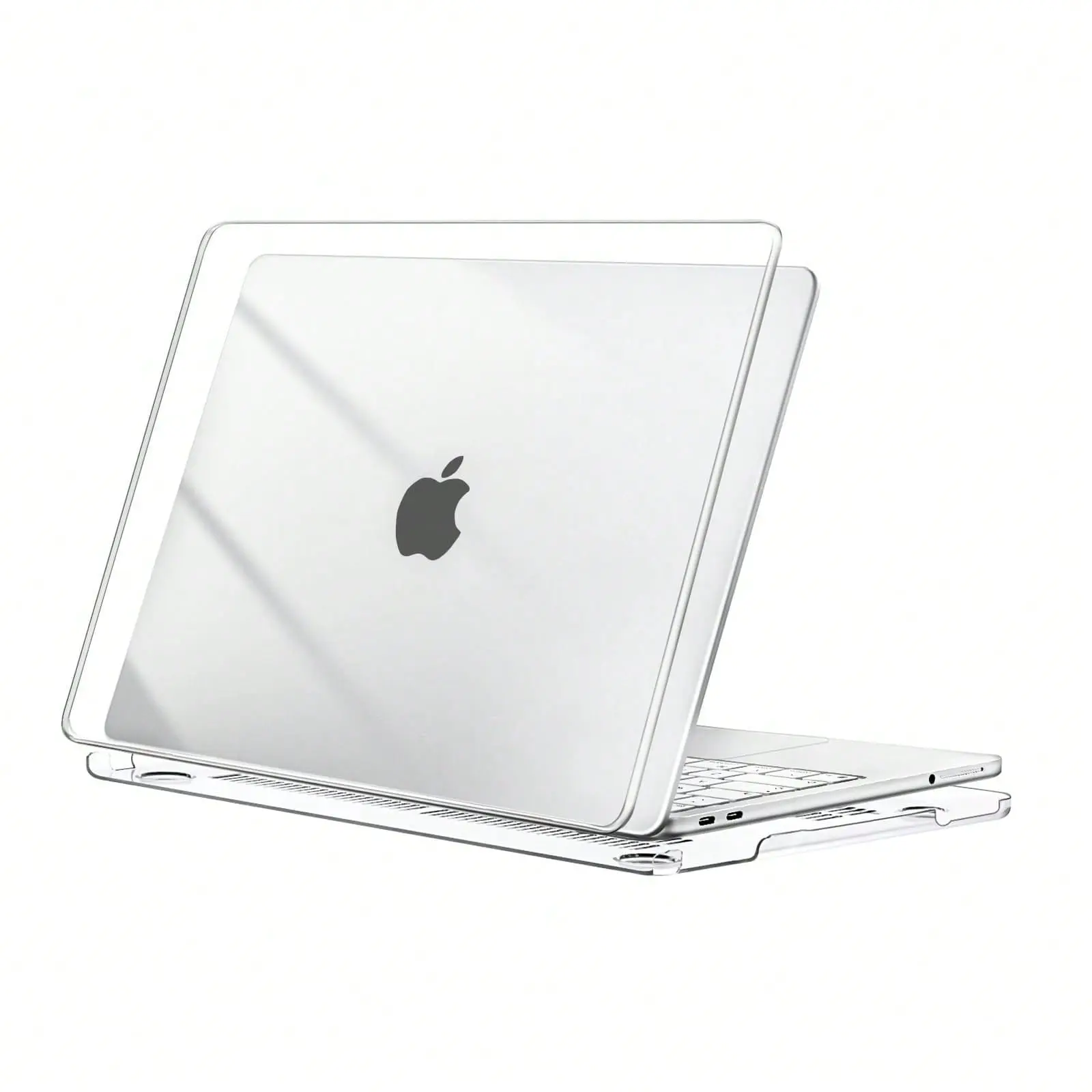 Crystal Clear Hard Shell Case for MacBook NEO 13 13.3", Air 13.3"/13.6"/15", Pro 13.3"/14.2"/16.2", Shockproof Anti-Slip Scratch Resistant, Slim Stylish DIY Friendly, Christmas & Halloween Gift