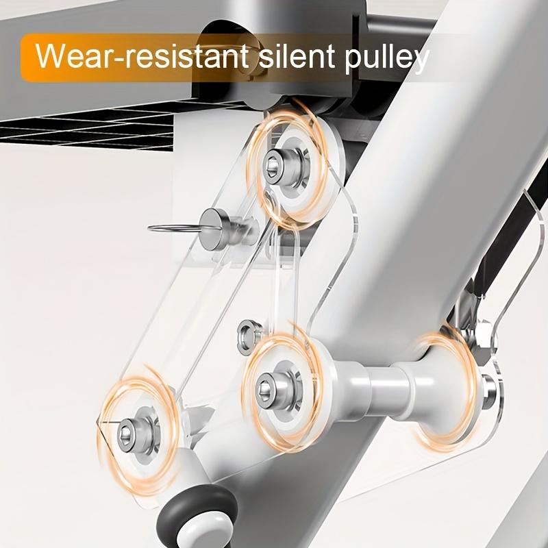 Compact Folding Vertical Climbing Stepper, Full Body Sliding Trainer with Adjustable Stride Range, Handles and Pedals, Easy Installation - White