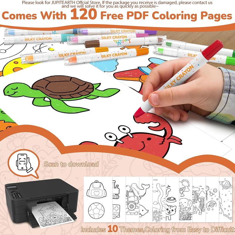 Twistable Jumbo Crayons Set, 36/24/12Colors Silky Smooth Gel Crayons and 6pcs Water Brush Pens, Washable Crayons, Watercolor Toddler Soft, Bear Crayons, gift for Boys GirlsDrawing/Painting/Beginners/Artists Art/School Supplies, valentines gift for bf