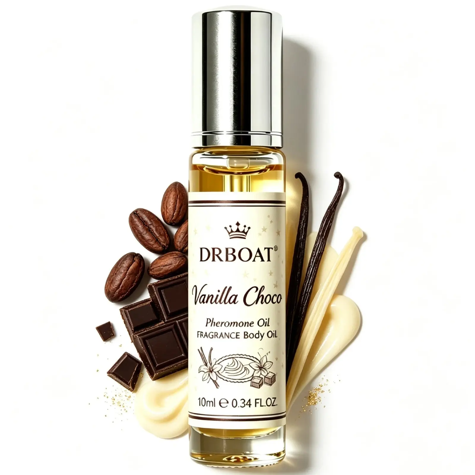 Vanilla Choco Car Pheromone Oil - Roll-On Air Perfume Oil, High Quality Fragrance, Gourmand Eau de Toilette for Air Freshener, 10ML Long-Lasting Vanilla Scent for Dating, Traveling, Car Diffuser&Car Accessory Freshener.