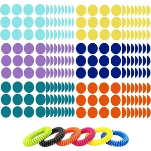 Mosquito Repellent Stickers, 360 Pack for Kids & Adults, Outdoor/Indoor, Natural Plant-Based, 6 Mosquito Bracelets Included(Gift)