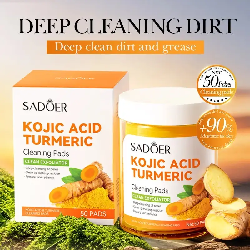 Curcumin Kojic Acid Cleansing Wipes for Acne and Dark Spots, Deep Cleaning Facial Wipes, Effective Skin Care Solution, Gentle Yet Powerful