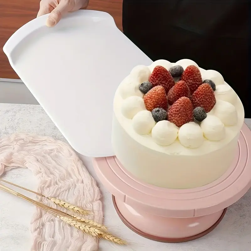 1 Piece Heat Resistant Cake Lifter Smooth Food Grade PP Plastic Cake Transfer Paddle With Base For Moving Cakes Breads Pizzas Baking Tools For Icing Decorating Serving Plating Home Baking Essential For Birthday Christmas Valentine Afternoon Tea Party