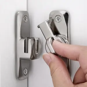 Barn Door Latches,Silver 90/180 Degree Gate Lock,Zinc Alloy Right Angle Door Lock Latch,Flip Gate Latches Hardware,Door Security Sliding Door Latch Lock fo Cabinets,Bathroom,Barn Door