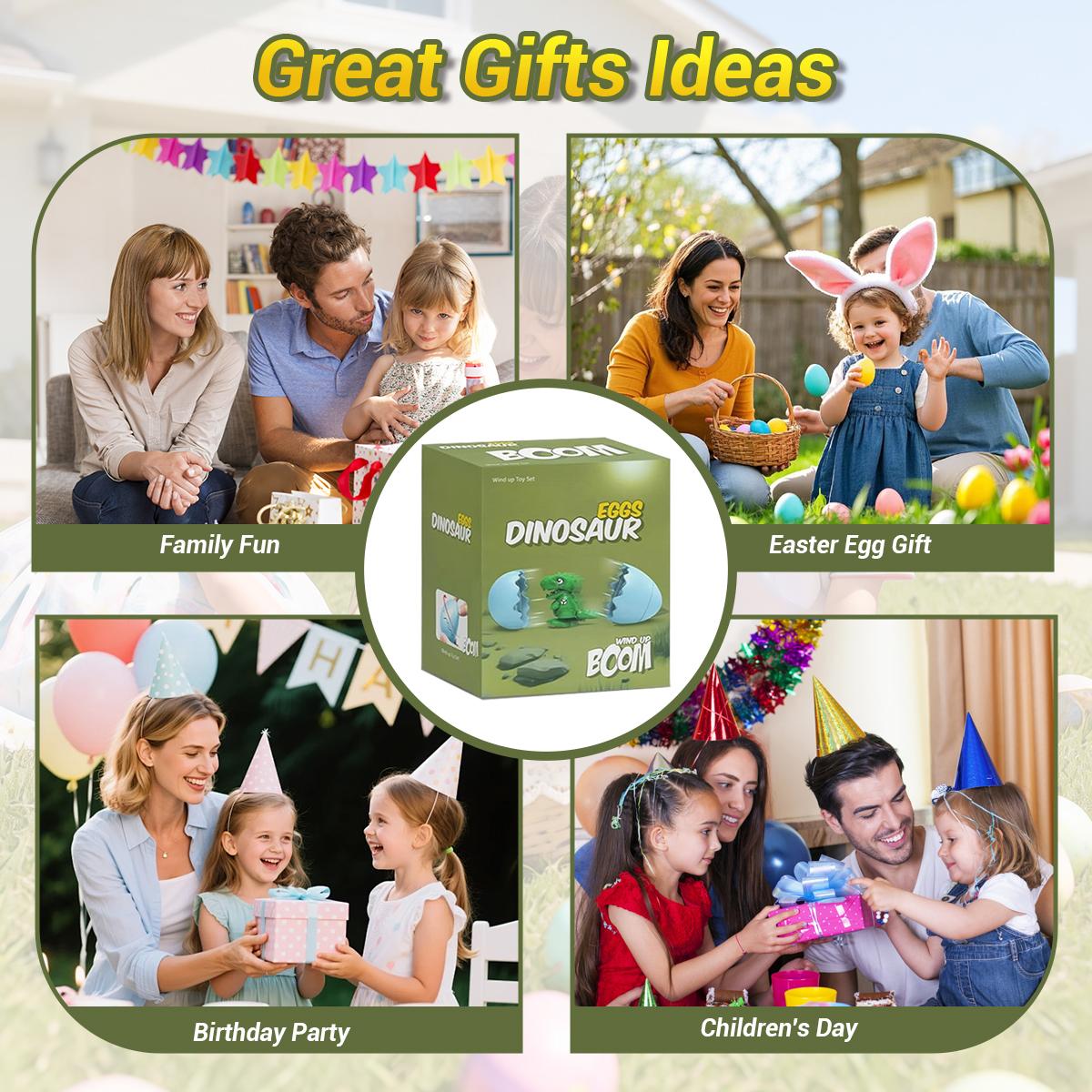 Wind-Up Surprise Eggs, Hatching Dinosaur Egg Toy for Kids, Rotate the Egg to Hatch a Walking Animal, Reusable Clockwork Fun Animal Toy for Boys and Girls, Idea Gift Easter Basket Stuffers Wind-Up Surprise Eggs, Hatching Dinosaur Egg Toy for Kids, Rotate the Egg to Hatch a Walking Animal, Reusable Clockwork Fun Animal Toy for Boys and Girls, Idea Gift Easter Basket Stuffers