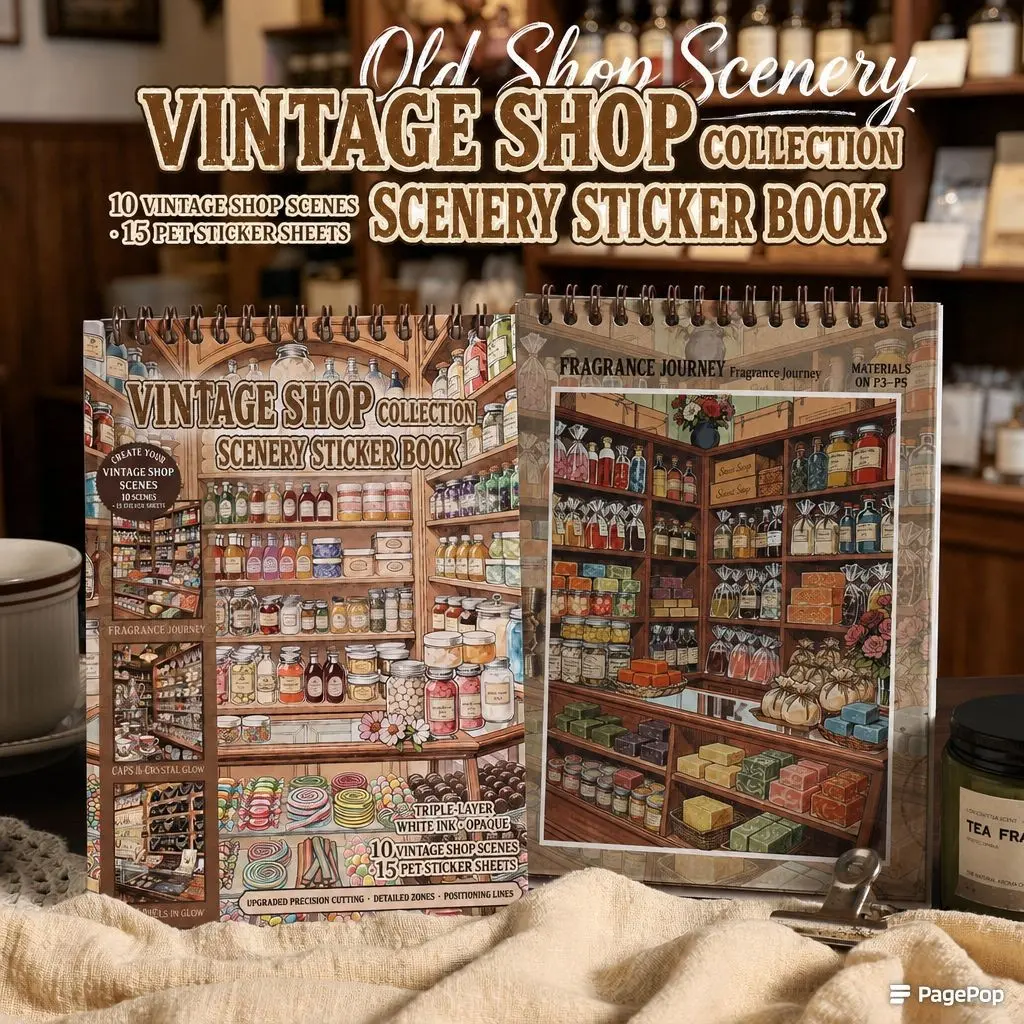 3D Sticker Book, 10 Different Scenes, Easy DIY Craft Activity for Beginners, Perfect Relaxation Gift, Unprinted Stickers，diorama stickers,fingertip diorama,scene stickers,miniature scene stickers,3d layered stickers,mini landscape stickers