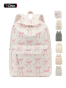 Women's Bow Backpack, Spring/Summer Girly-Style Backpack, Fashionable and Casual for Commuting, Multifunctional Backpack Suitable for Sports and Travel，Backpack for Girls School Backpacks Bookbags for Elementary Middle School Women Laptop Backpacks