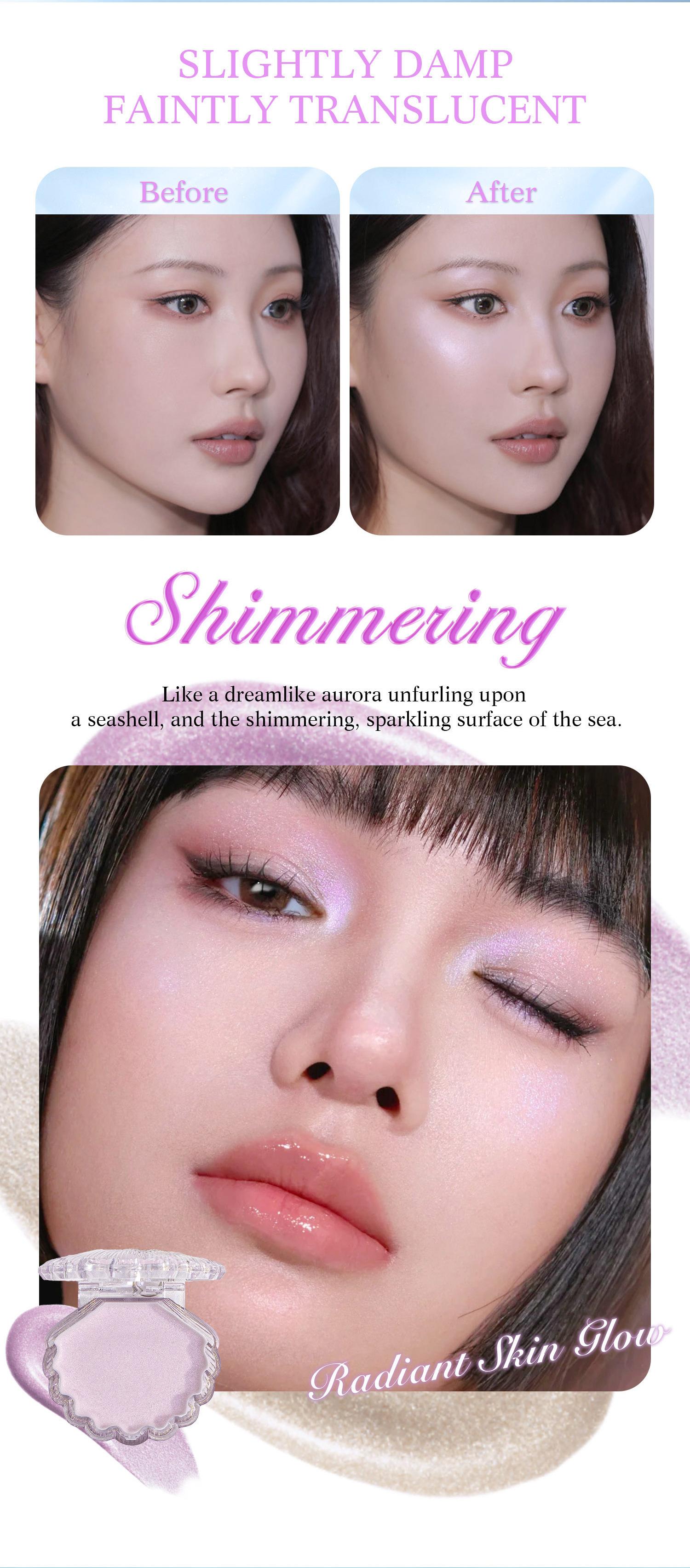 OLIBOLLA Illuminating 3D Highlighter, Face Brightening, Pearlescent Shimmer, Blush, Highlighter Powder