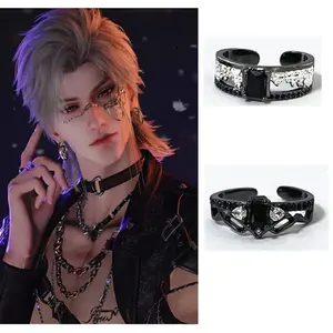 A Pair Cartoon Popular Mobile Game Love and Deep Space Character Sylus Same Couple Pairing Ring for Couple Rings Fans Gifts