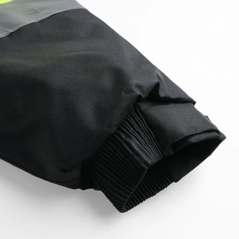 Mens High Visibility Reflective Jackets Waterproof Safety Jacket with Pockets Hi Vis Yellow Coats with Black Bottom Suitable for Cold Weather Work Construction（gift）.
