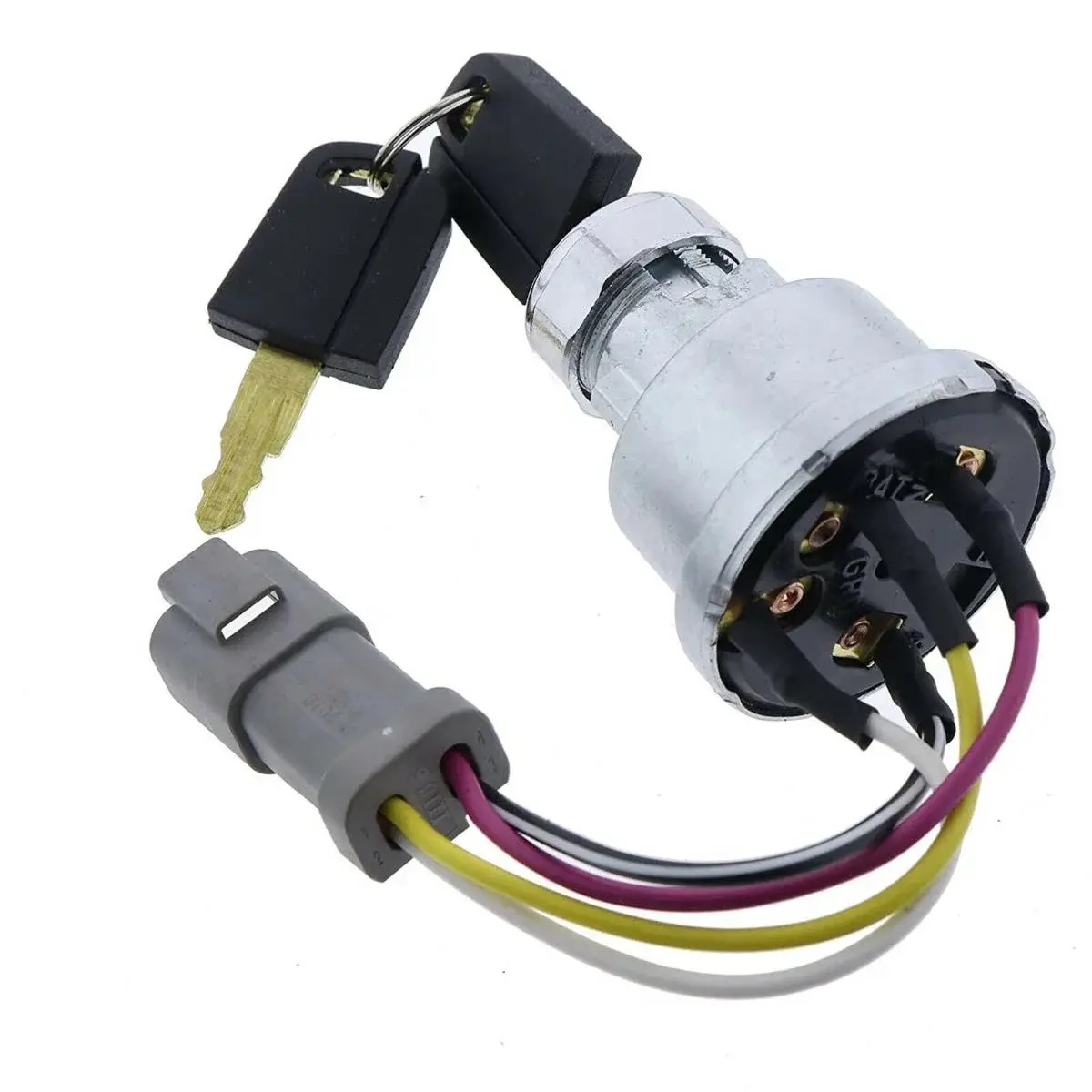 FridayParts Ignition Switch 142-8858 With 2 Keys for Caterpillar Loaders 906 257B 267B 268B 420D