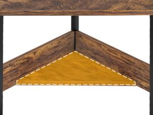 Corner Small Desk with Outlets Corner Table for Small Space Industrial Computer Desk with Storage for Home Office, Workstation, Living Room, Bedroom