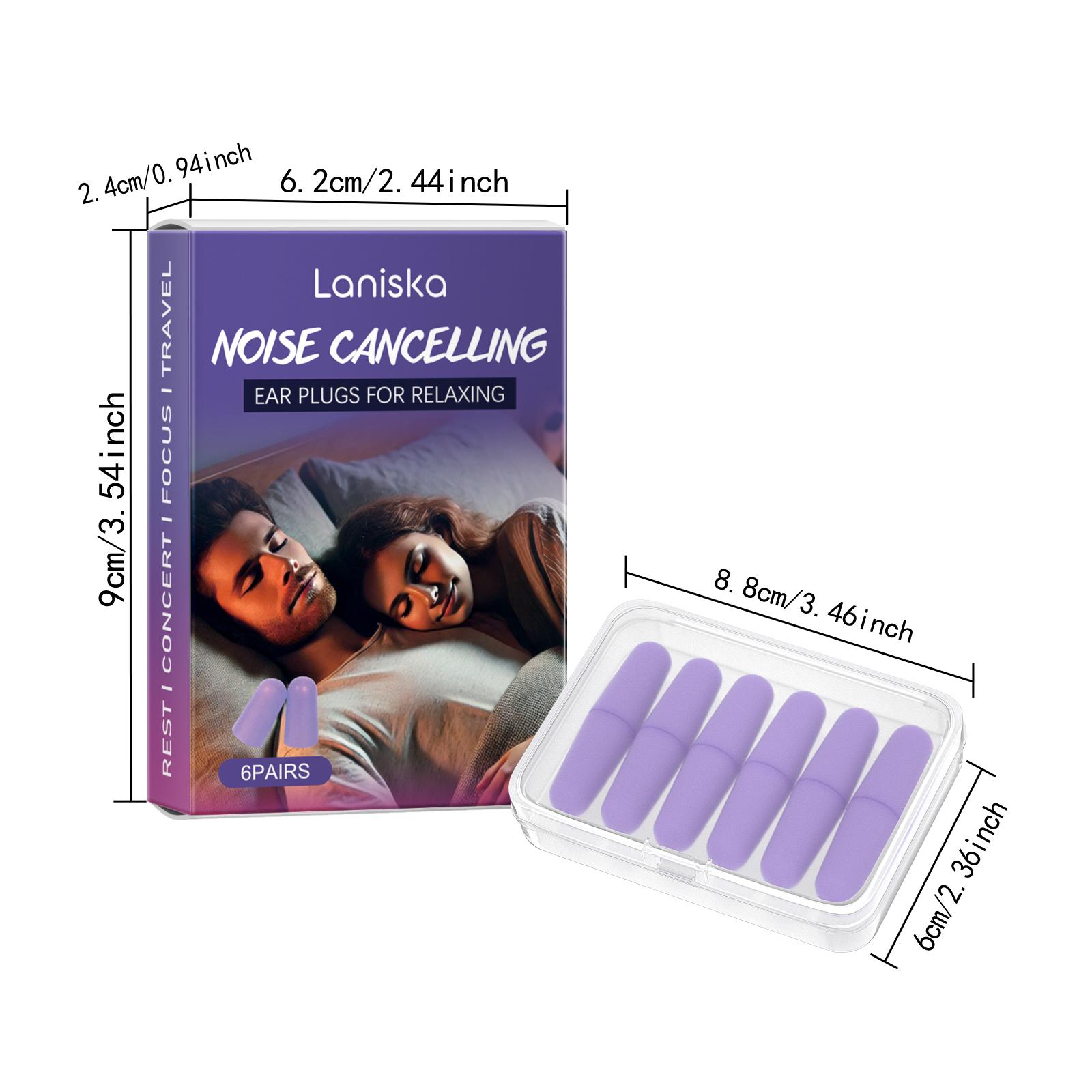 Laniska Sleep Care Earplugs help improve sleep quality, are portable for daily use, and provide relief for sleep care
