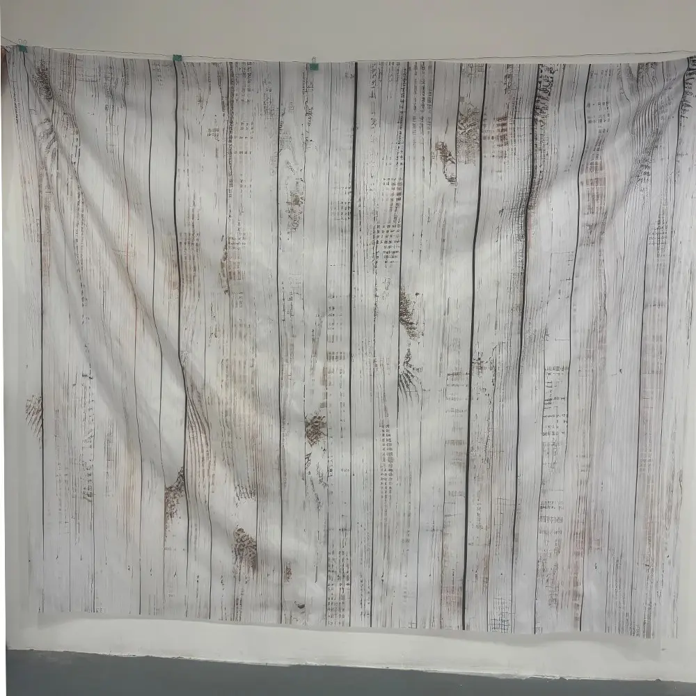 2D Flat Wood Texture Background Cloth, Vintage Weathered Wood Print Wall Decor, Polyester Material, Multiple Sizes Available