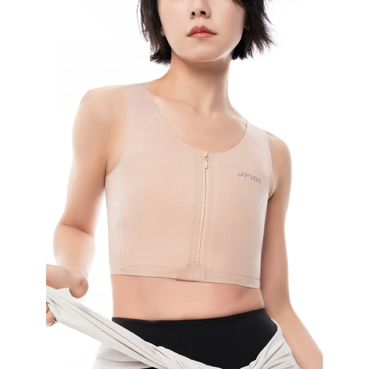 Women's Zero9 Seamless Chest Binder Bralette - JPIOC/Kingaki Design, Large Breast Minimizing, Anti-Bulge Flat Chest Vest for Sports