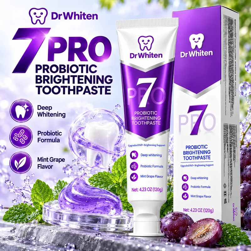 DrWhiten New 7-Probiotic Brightening Toothpaste | Purple Toothpaste ...