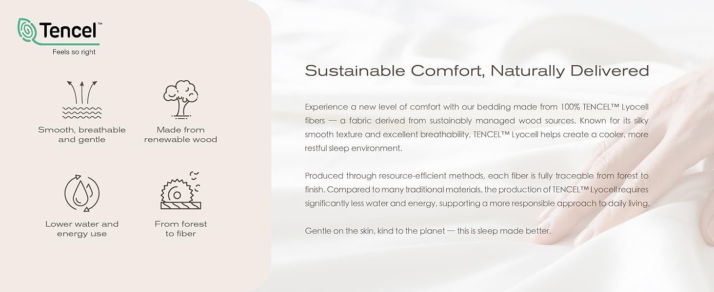 Tencel Sheet Set Queen Size, 100% Eucalyptus Lyocell, Breathable & Cooling Sheets, Deep Up to 16 Inch, Soft, for Hot Sleepers - 4PC (Queen, Dark Grey)