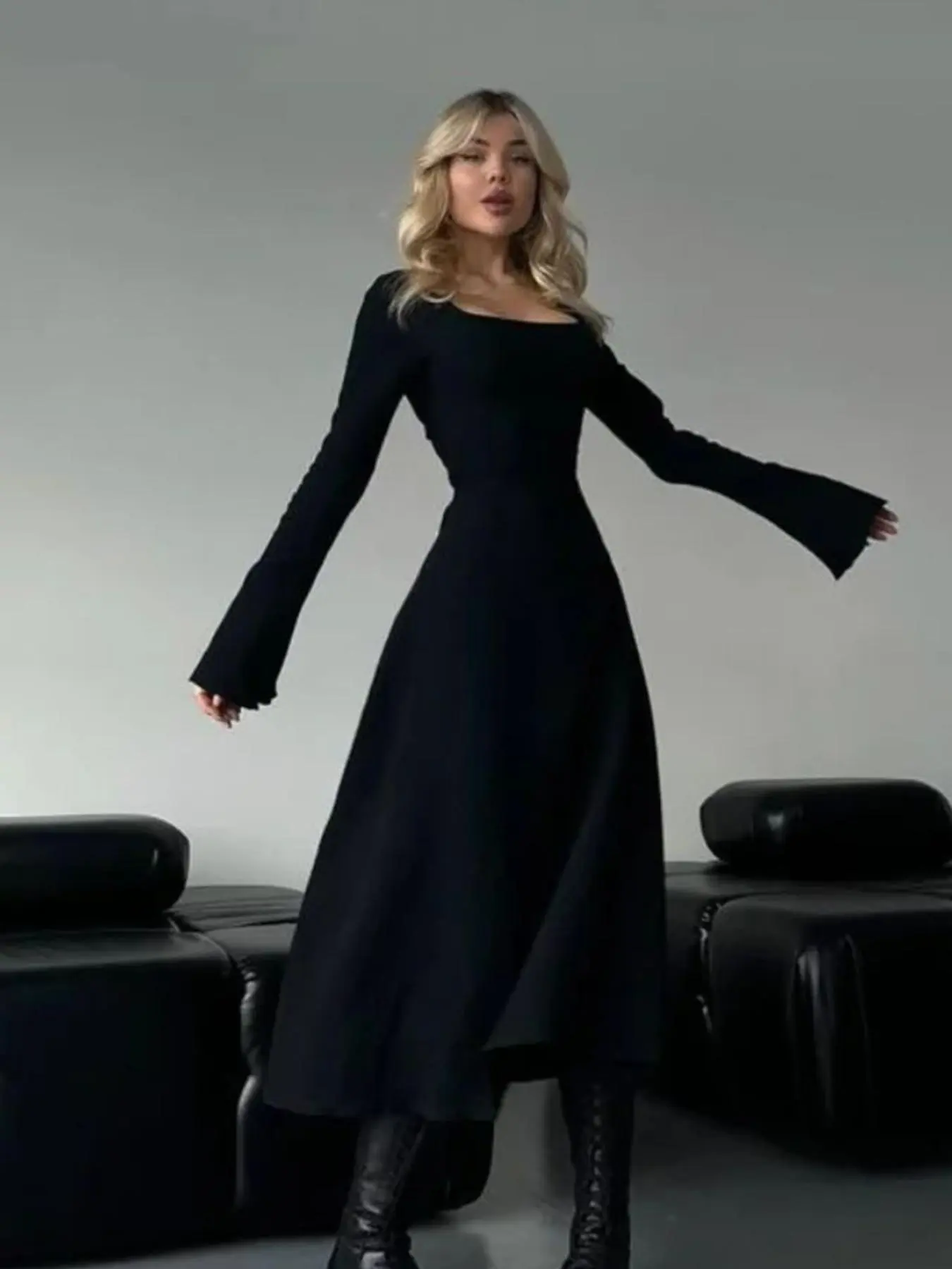a line holiday dress with sleeves Holiday Dresses For Women