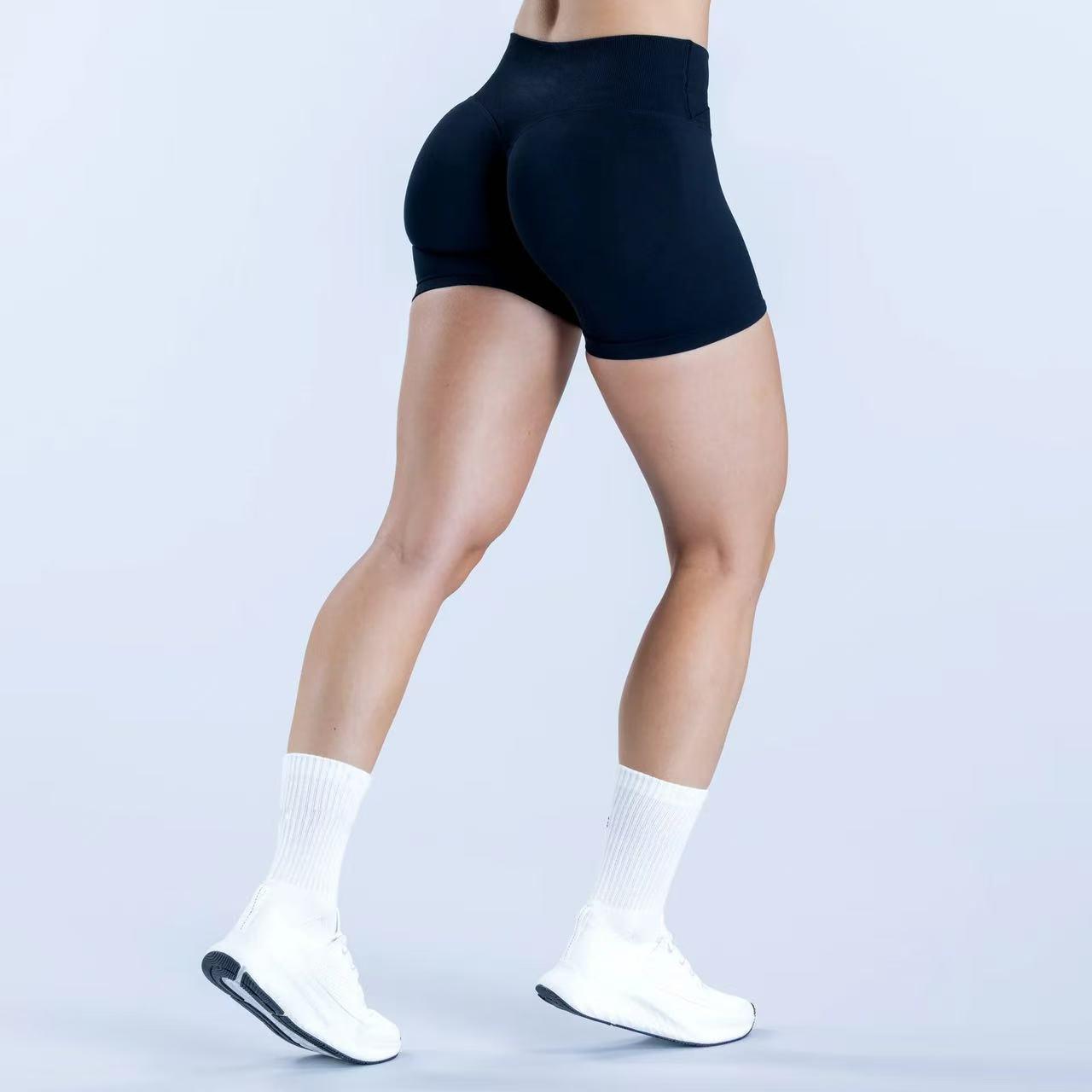 Women's Seamless Yoga Shorts Cross Waist Ruched Booty Lifting Low Rise Gym Fitness Training Bottom Women's Seamless Yoga Shorts Cross Waist Ruched Booty Lifting Low Rise Gym Fitness Training Bottom