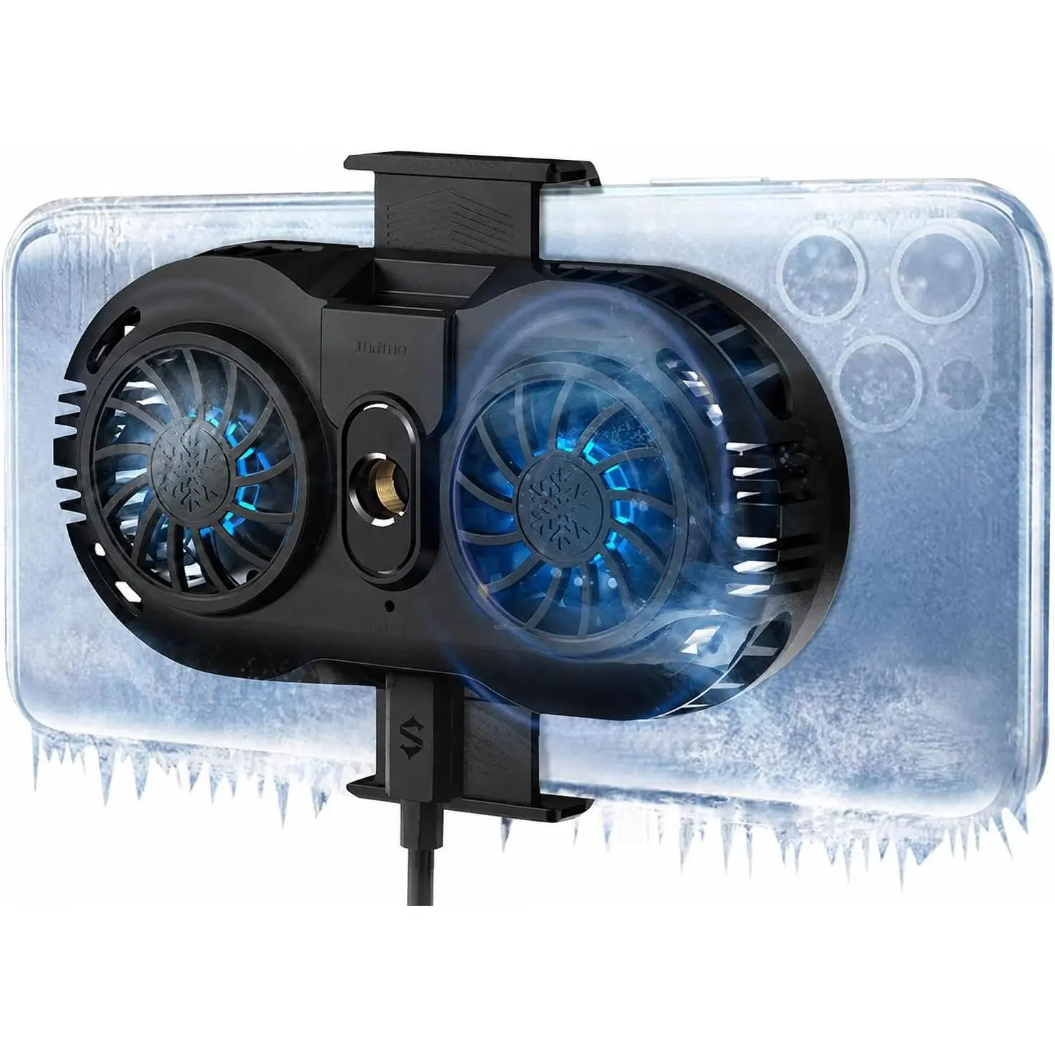 Plug-in Phone Cooler, Cellphone Radiator with  Semi-Conductor Cooling Chip, Mobile Phones with a Width of 6 to 7.5cm for  Live Streaming, Outdoor Vlog, Mobile Gaming.