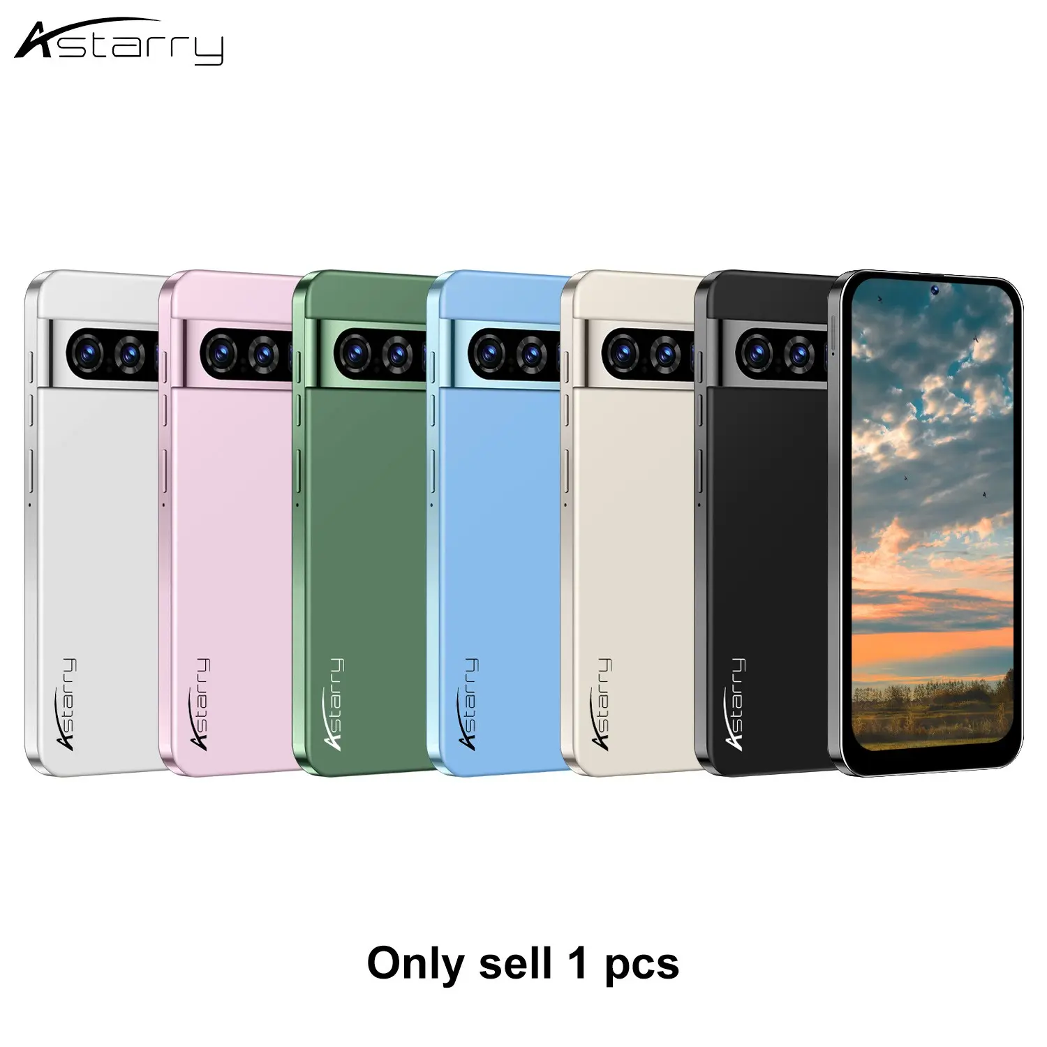 Astarry-Pixel 9 Pro Xl Smartphone, 6.8-Inch Screen, Octa-Core Processor, Dual Sim, 4GB RAM+64GB ROM, Android 12.0, 5000mah Battery, 4g Network