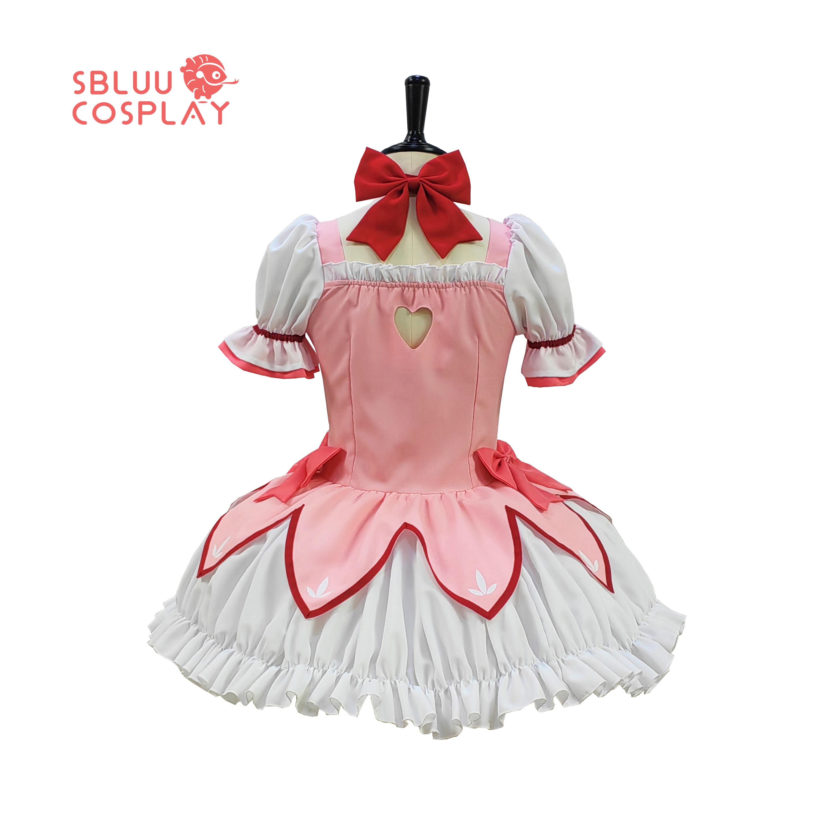 SBluuCosplay Kaname Madoka Cosplay Costume Magica Kaname Dress Kaname Madoka Outfits Halloween Costume Outfit Upgraded Style SBluuCosplay Kaname Madoka Cosplay Costume Magica Kaname Dress Kaname Madoka Outfits Halloween Costume Outfit Upgraded Style