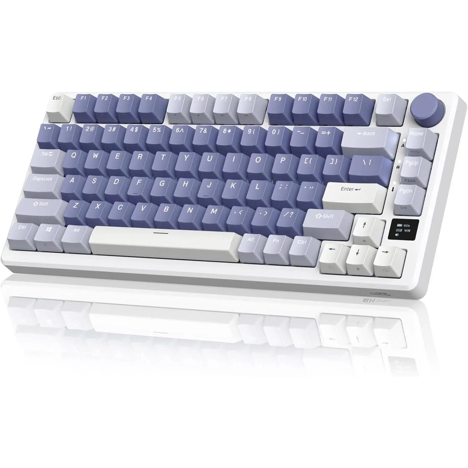 M75 Mechanical Keyboard with OLED  Display and Volume Knob, 2.4G/USB-C/BT Gasket Mounted 75% Layout  Gaming Keyboard with 81 , RGB Backlit Hot-Swappable Brown