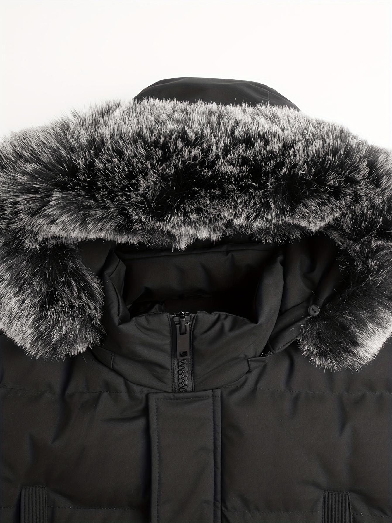 Large windproof and waterproof multi pocket parka coat American style outdoor style thick and cold resistant long down jacket