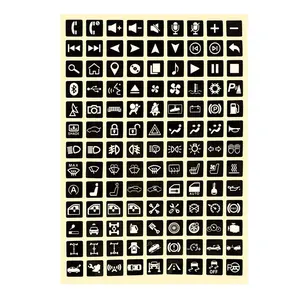 Button Stickers Car Luminous Sticker Car Light Stickers Switch Relay Decoration Rocker Switch Label Circuit Panel Decals