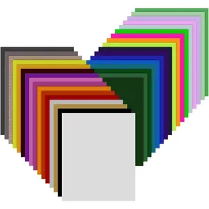 Heat Transfer Vinyl Bundle - 43 Pack 12" x 10" PU Iron  Vinyl for T-Shirt, 32  Colors HTV Vinyl for Heat Press Machine - Easy to Cut, Weed & Transfer