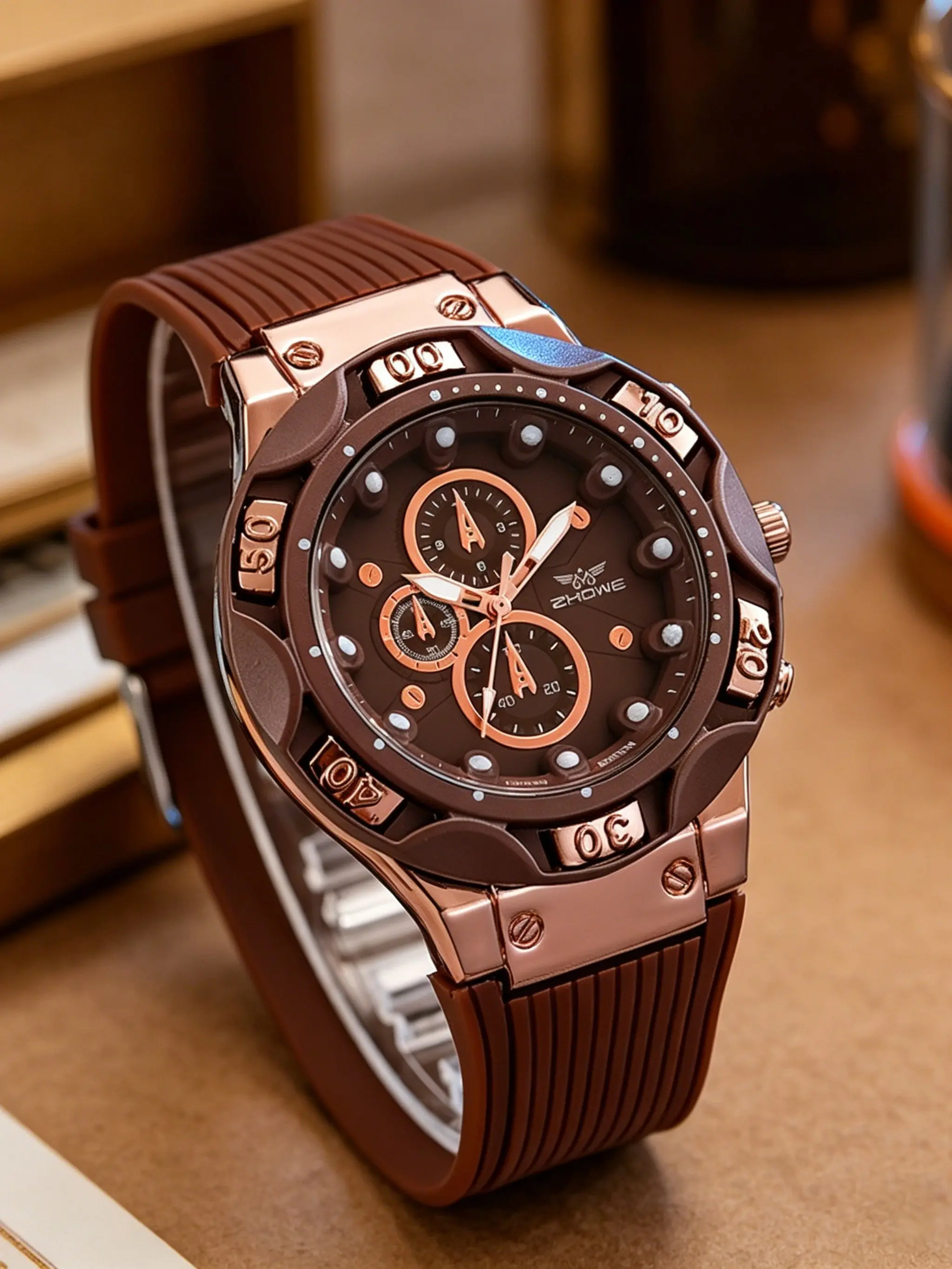 Men's Quartz Watch with Large Dial, Silicone Strap, Sporty Style, Perfect Gift for Birthday, Father's Day, Valentine's Day, Graduation, Christmas
