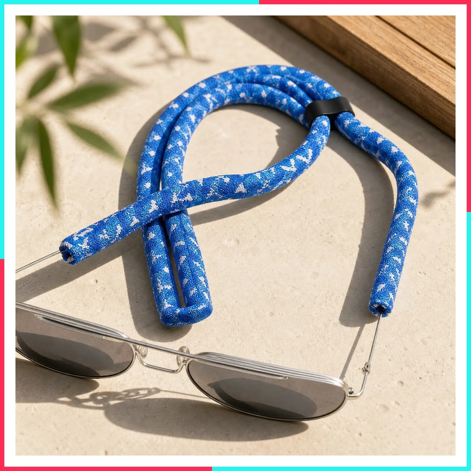 Adjustable Floating Sunglasses Strap, Waterproof High-Visibility Neoprene Holder for Men & Women