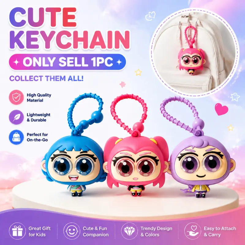 Out Eye Cartoon Doll Keychain for Kids, Funny Squeeze Eyeball Plush Bag Charm, Boys Girls Backpack Pendant, Birthday Party Favors Exchange Gifts Photo Booth Props