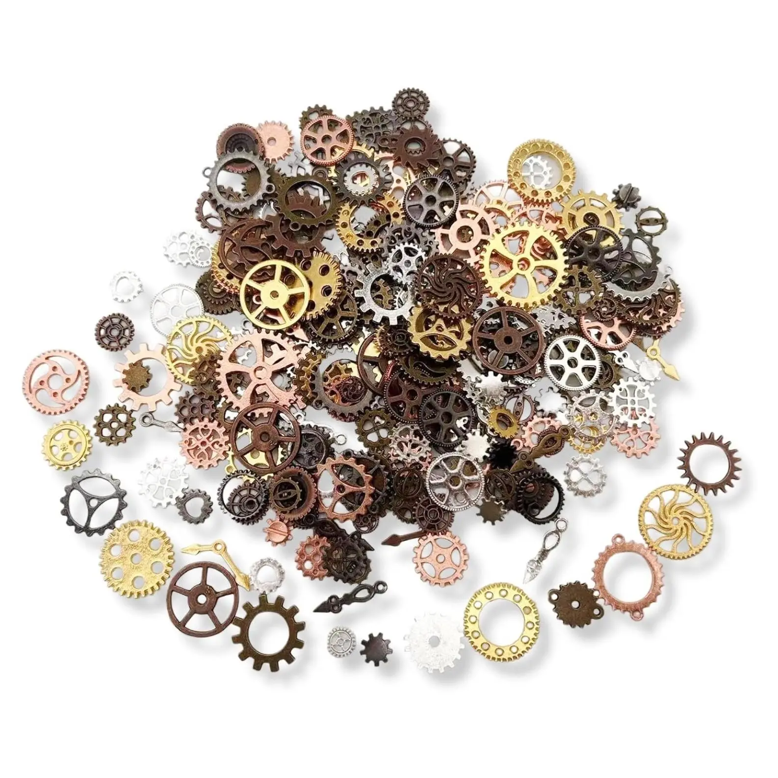 20Pcs Vintage Industrial Metal Gear Pendants Charms for Jewelry Making, DIY Crafting Accessories for Necklaces Bracelets EarringsGift