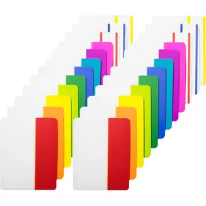 480 Pieces 2 Inch Sticky Index Tabs, Colored Repositionable Self Adhesive Page Markers Reading Tabs for Books Binders Notebook File Folders, 24 Sets 12 Colors