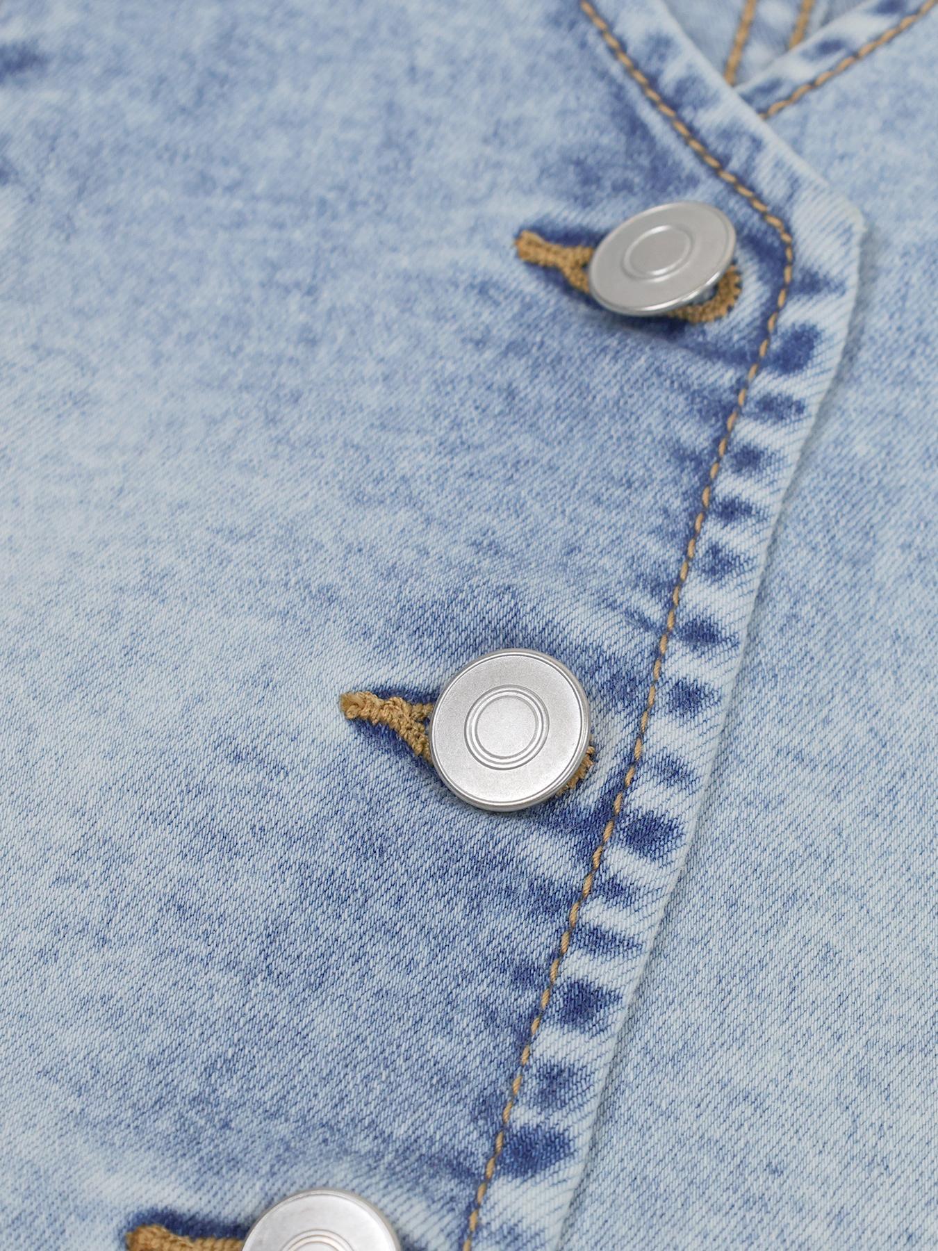 Women's Plain Denim Vest, Casual Sleeveless Vest for Summer, Ladies Clothes for Daily Wear, Minimalist Fitted Vest