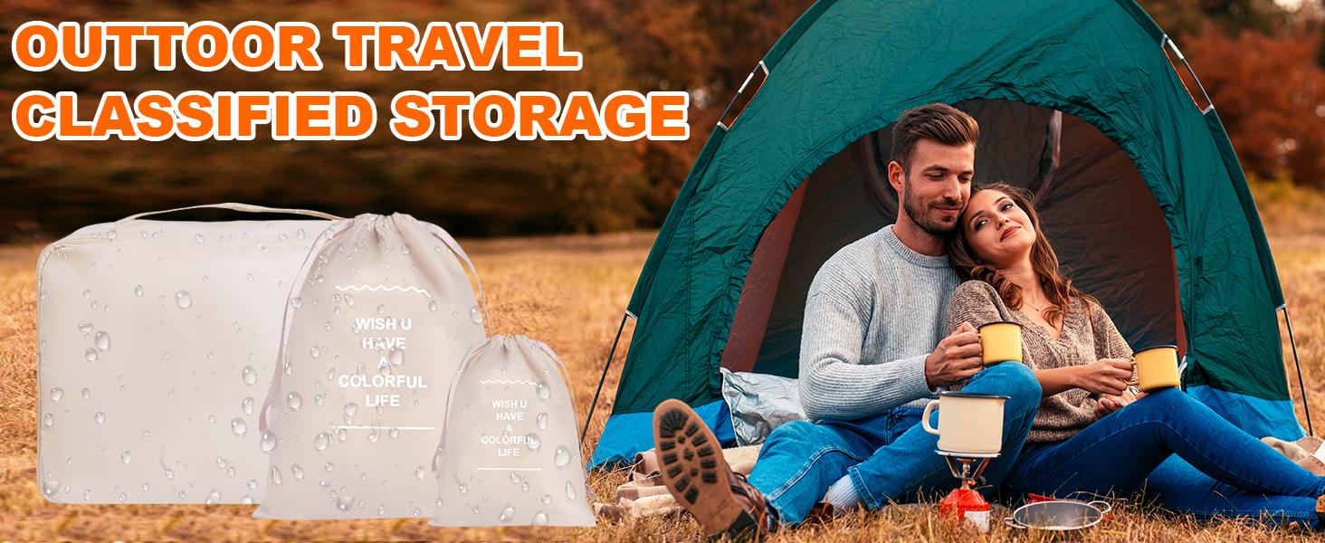 8 Set Packing Cubes for Suitcases, Travel Luggage Packing Organizers with Laundry Bag, Compression Storage Shoe Bag, Clothing Underwear Bag, for Man & Women