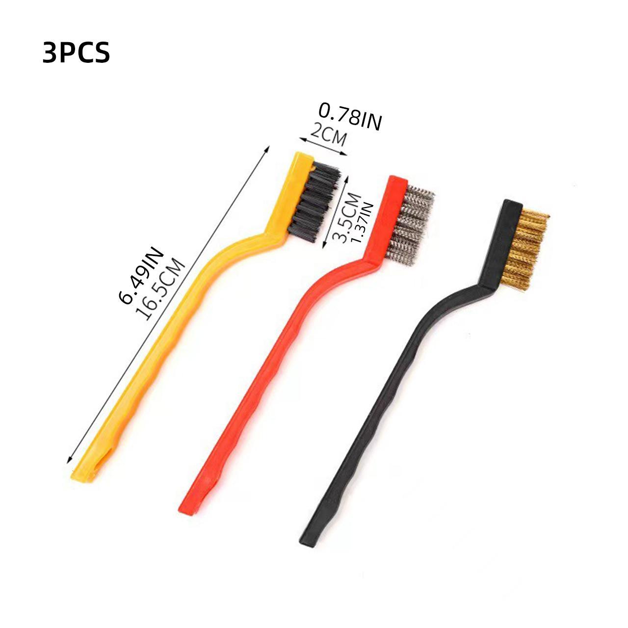 Kitchen Stove Cleaning Brush, 3 Counts Deep Clean Gas Stove Brush, Scrubber Brush for Range Hood Grease Grime, Hand Tools, Cleaning Supplies, Kitchen Accessories, Brush Set, Summer Fathers Day Gift