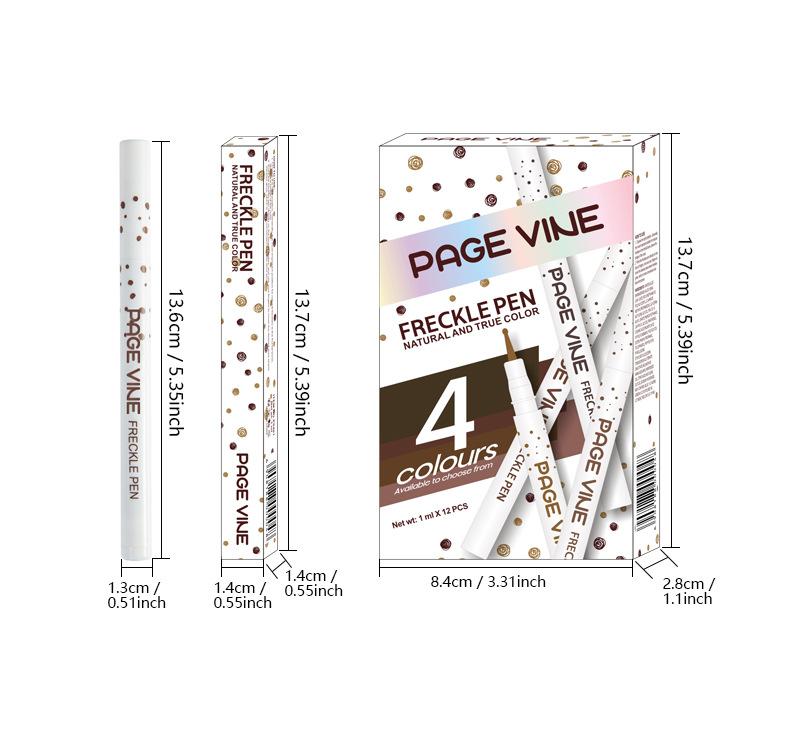 PAGE VINE European and American   natural realistic pigmented makeup freckle pen that doesn't fade easily