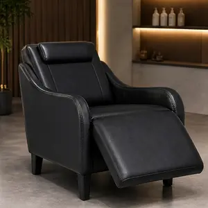 ARCH Reclining Shampoo Chair for Salon - Black PU Leather Salon Chair with 135° Recline, Foam Padded Seat, Easy Clean, 4 Sturdy Legs, Standard Bowl Height, Salon Furniture for Hair Washing, Black Color Options, PU Material, Product Dimensions: Not