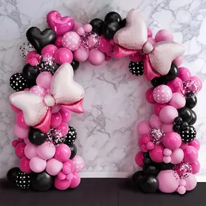 111 Piece Bow Balloon Set, Balloon Arch, Bow Balloon Decoration, Ideal for Birthday Parties, Engagement, Weddings, Event Decorations