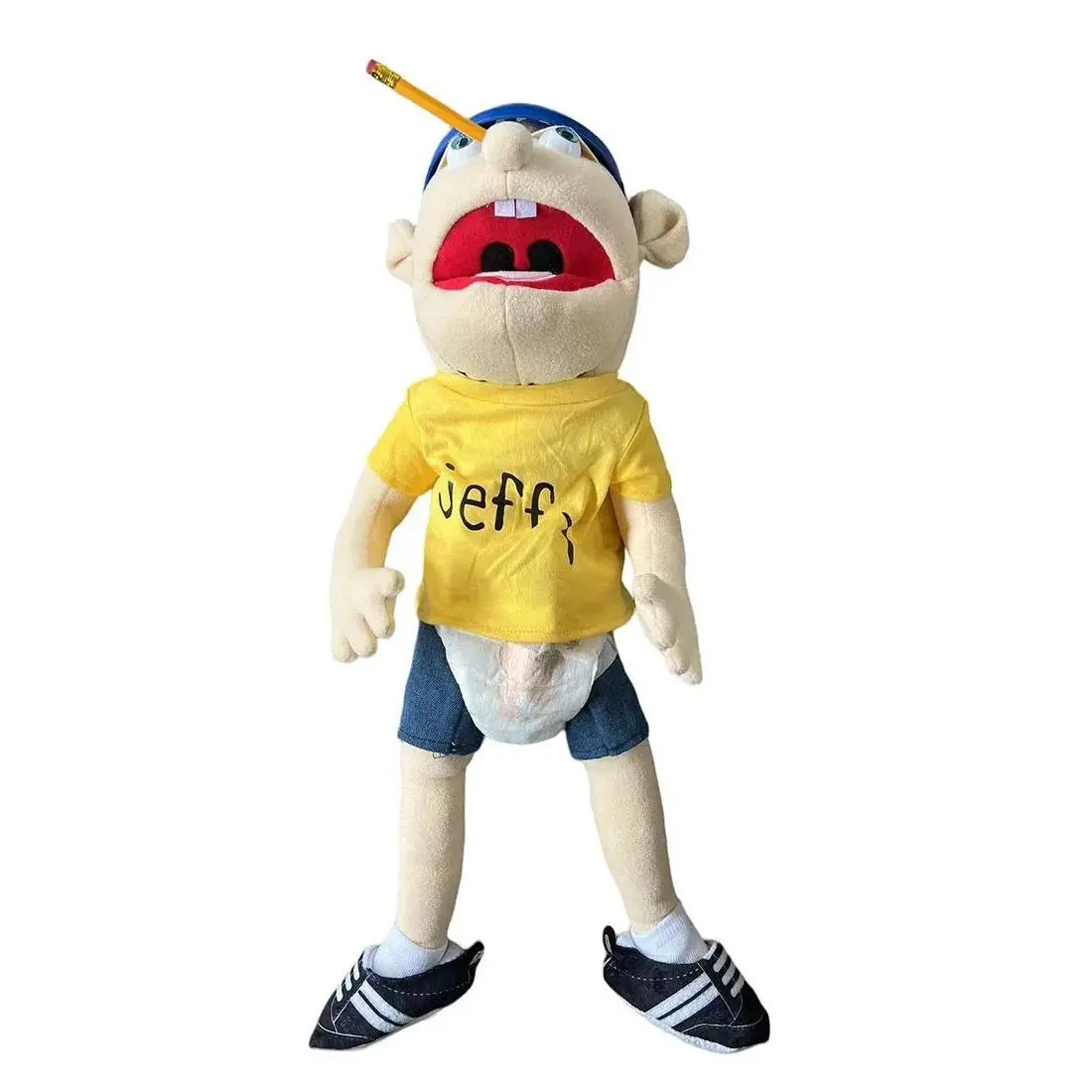 60cm Jeffy Hand Puppet Plush Children Soft Doll Talk Show Party Props Christmas Doll Plush Toys Puppet Kids Gift
