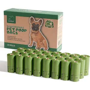 Biodegradable Dog Poop Bags Rolls 360 Count Scented, Leak Proof and Extra Thick Waste Bag Refill (Scented)