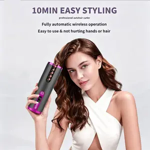 Wireless Automatic Hair Curler, No Damage for Lazy People, Easy-To-Use Hair Styling Tool, Perfect for Quick Hairstyles at Home, Heated Curler
