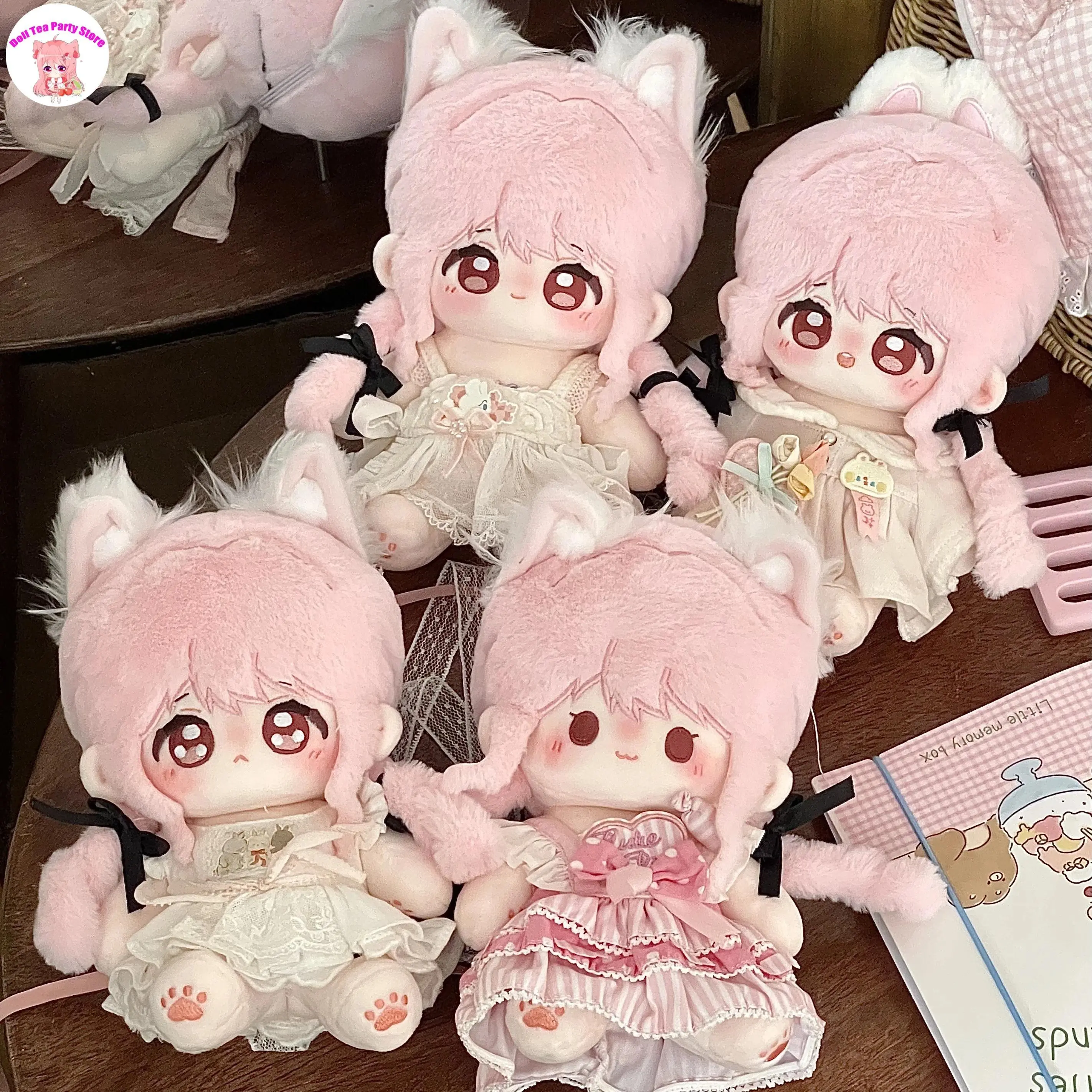 Cute Pink Infinity Nikki Cotton Doll Normal Body Plush Toys 20cm Anime Figure Stuffed Plushies Mascot Plushie Cosplay  Gift