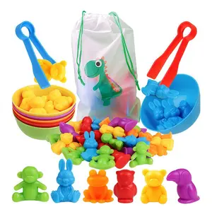 Animal Number Matching Game & Sorting Toy with Bowls - Educational Math Learning Activity Suitable for 3+ Years, Sensory Motor Skills Development, Color & Counting Practice, Gift for and (Ages 3+)