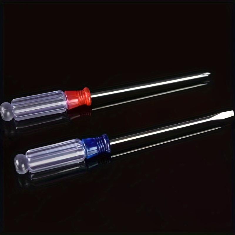 Precision Phillips Crystal Screwdriver Set - Small Slotted Head, Ergonomic Transparent Handle, Magnetic Tip for Secure Hold - Ideal for Household & Industrial Mini Projects