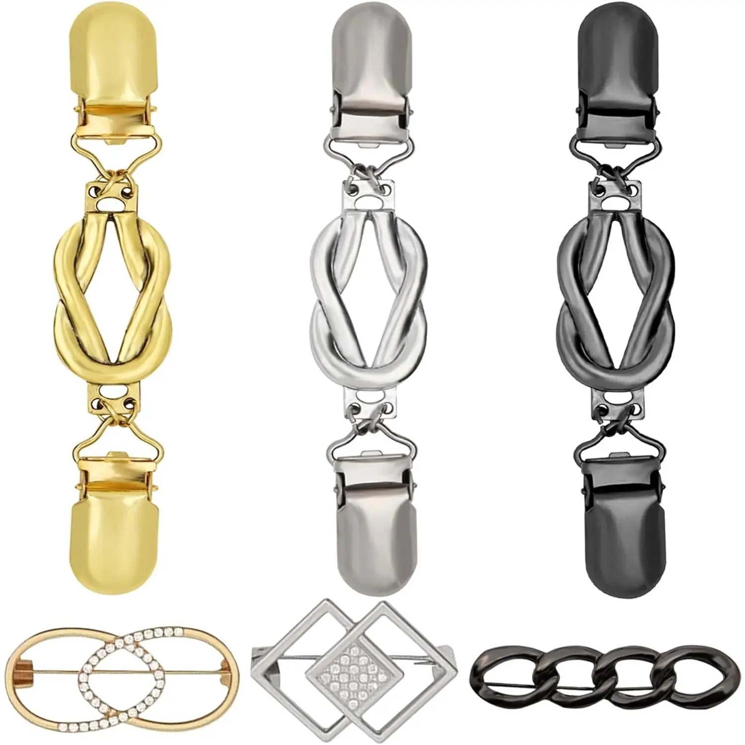 Dress Clips Back Cinch Retro Sweater Dress Clothing Cincher Clips to Hold Sweater Toge Shirt Tightener Clip for Different Women Clothing and Shawl